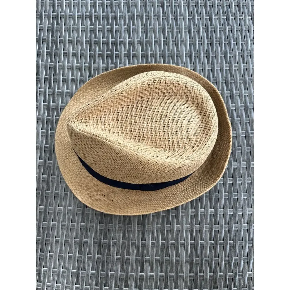NWOT G.H. BASS & CO UNISEX PAPER FEDORA HAT SIZE M/L
